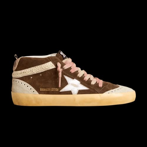Golden Goose Mid Star LTD 'Brown Metallic Silver' (Women's)