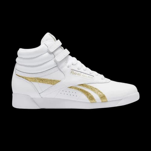 Reebok Freestyle High 'White Gold Metallic Glitter' (Women's)