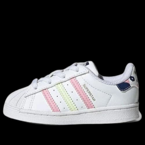 (TD) adidas originals Superstar 'White Lime Pink'