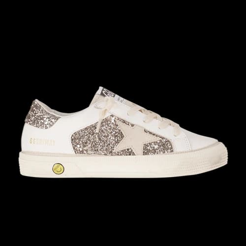 Golden Goose May Kids 'Glitter - Optic White Cinder'