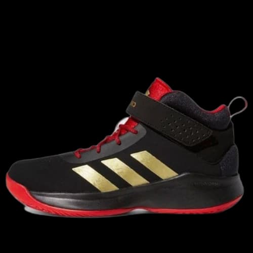 (PS) adidas Cross Em Up 5 Wide Slip On 'Core Black Gold Metallic Scarlet'