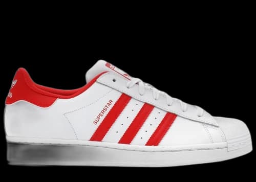 adidas Superstar Cloud White Vivid Red