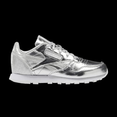 Reebok Classic Leather Little Kid 'Silver Metallic'