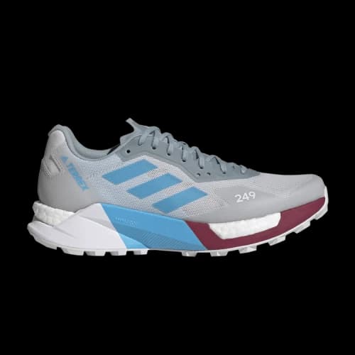 adidas Terrex Agravic Ultra Trail 'Grey Sky Rush Burgundy' (Women's)