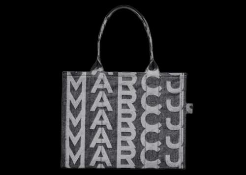 Marc Jacobs The Monogram Denim Large Tote Bag Black