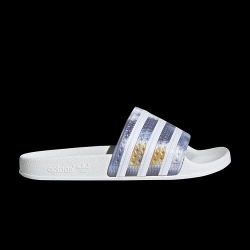 adidas originals Adilette Slides 'White Blue' (Women's)