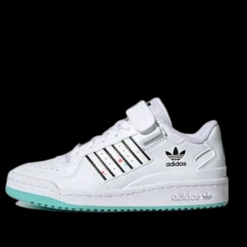 adidas originals Forum Low J x Kevin Lyon 'White Black Blue'