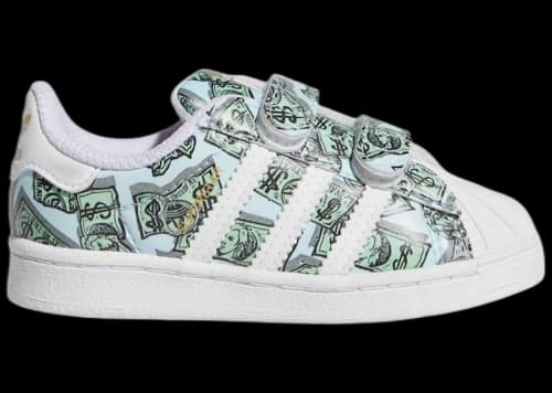adidas Superstar Jeremy Scott Money Print Cloud White Gold Metallic (TD)