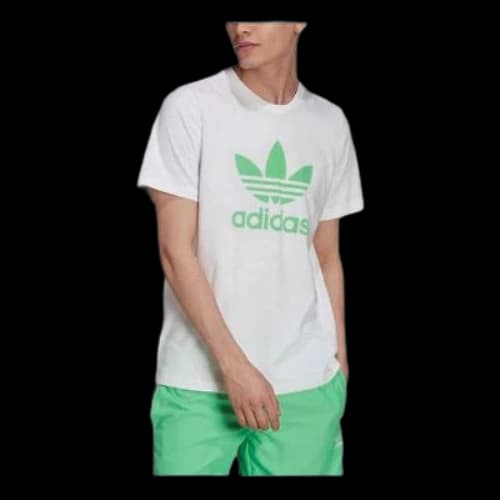 adidas Original Adicolor Classics Trefoil Tee 'White Semi Screaming Green'