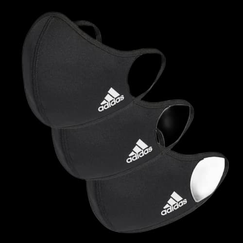 adidas Face Covers (3 Pack) Black/White