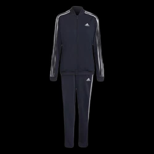 Adidas ESSENTIALS3 Stripes SS25 Track Suit Primegreen Casual Suit Women's Ink/White