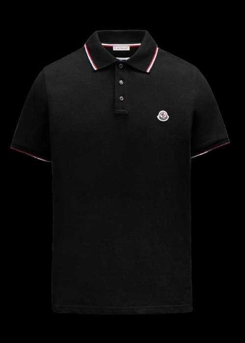 Moncler Logo Polo Shirt Black/Red/White