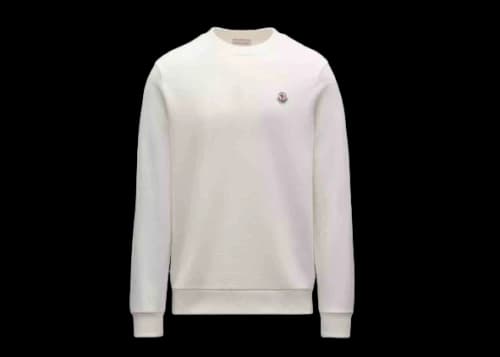 Moncler Logo Patch Sweatshirt Silk White