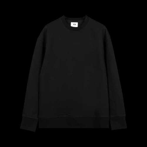 Y-3 SS21 Logo Stripe Round Neck Black