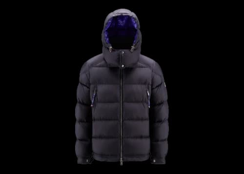 Moncler Poirier Short Down Jacket Navy Blue