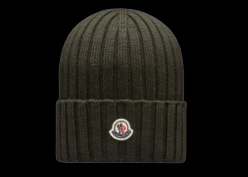 Moncler Ribbed Knit Beanie Army Green