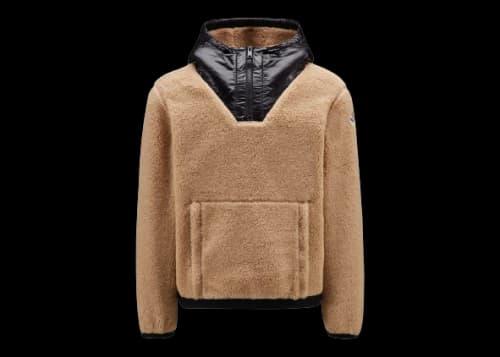 Moncler Women's Teddy Hoodie Brazilian Sand