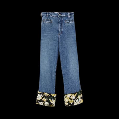Loewe Fisherman Daisy Turn Up Jeans 'Blue'
