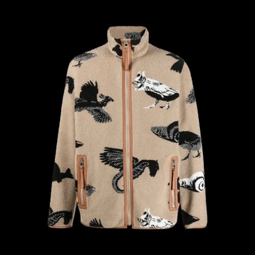 Loewe Fleece Jacquard Jacket 'Green/Tan'