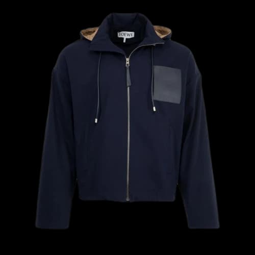 Loewe Hooded Jacket 'Navy/Beige'