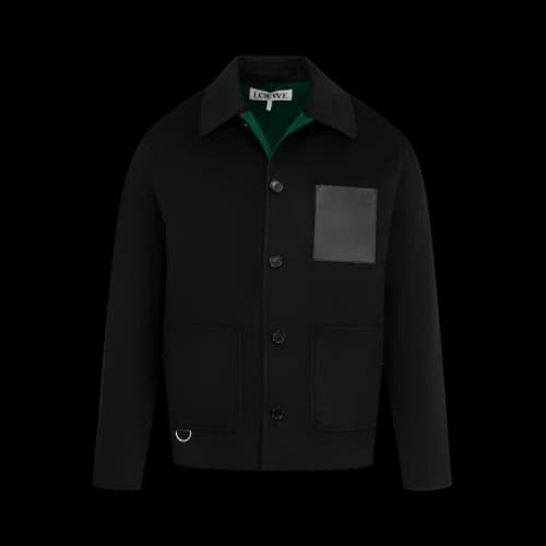 Loewe Wool Workwear Jacket 'Black/Green'
