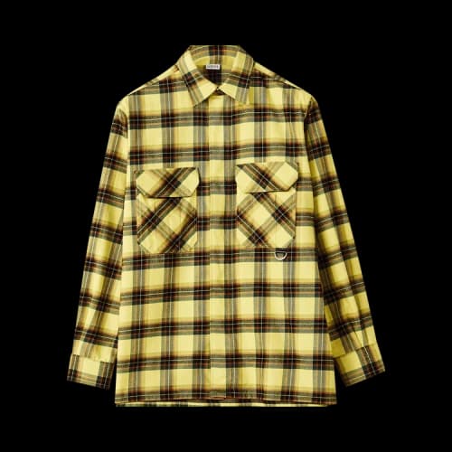 Loewe Flannel Zipped Shirt 'Yellow/Black'