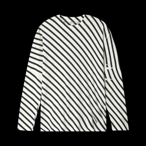 Loewe Diagonal Stripe T-Shirt 'White/Navy'