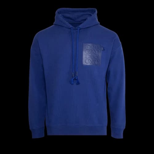 Loewe Anagram Patch Pocket Hoodie 'Sapphire'
