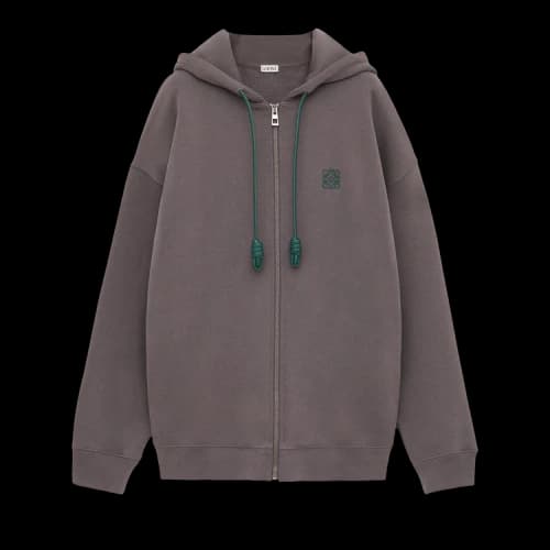 Loewe Zip Up Hoodie 'Dark Grey'