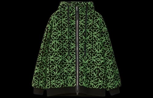 Loewe Anagram Jacquard Fleece Parka 'Green/Black'