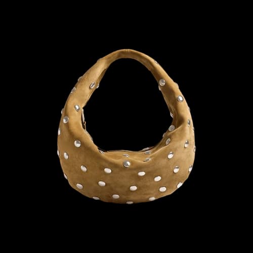 Khaite Olivia Hobo Medium W/ Studs 'Mud'