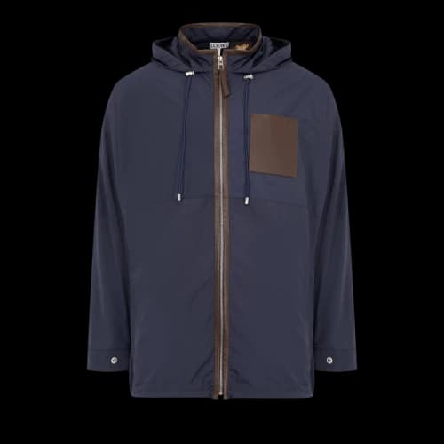 Loewe Hooded Jacket 'Navy/Brown'