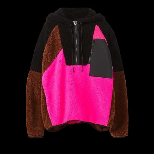 Loewe Fleece Patchwork Zip-Up Hoodie 'Multi-Color'