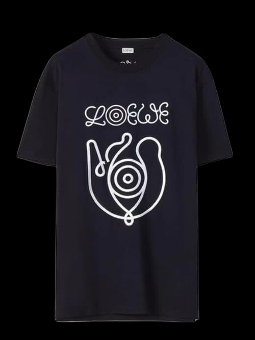 LOEWE Embroidered Nature Logo T-Shirt Ultramarine Blue