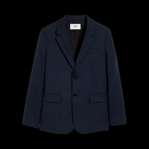 Ami Classic Two Buttons Jacket 'Night Blue'