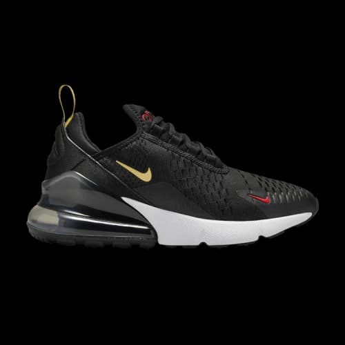 Nike Air Max 270 GS 'Black Gym Red Saturn Gold'