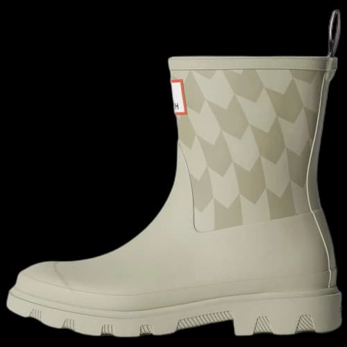 Hunter Chevron Downpour Short Rain Boots Maison Kitsune Olive (Women's)