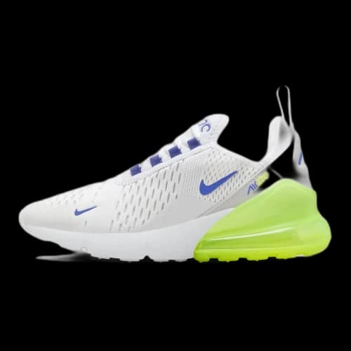 Nike Air Max 270 White Volt Photon Dust Astronomy Blue (GS)