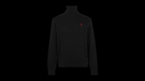 Ami Paris Turtleneck Sweater Black