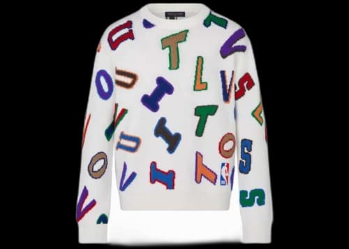 Louis Vuitton x NBA Letters Crewneck Beige