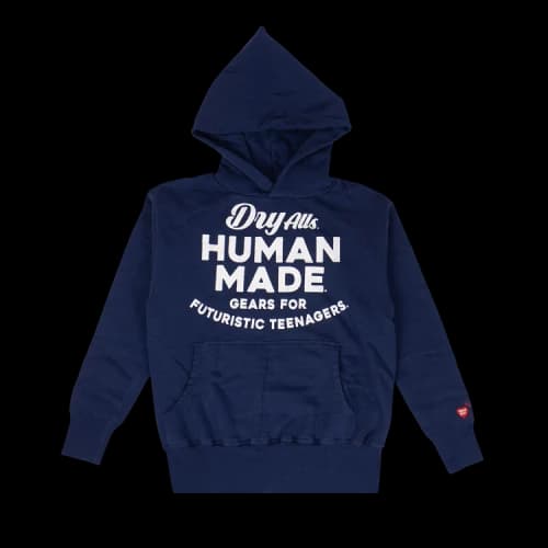 Human Made Logo Hooded Sweatshirt 'Navy Blue'