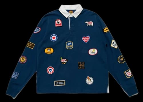 Human Made Patch Rugby Shirt Navy