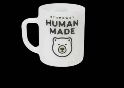 Human Made Milk Glass Pedestal Mug Polar Bear