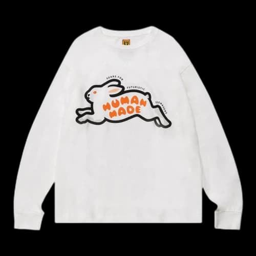 Human Made Rabbit Long-Sleeve T-Shirt 'White'
