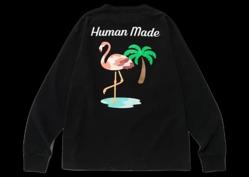 Human Made Flamingo L/S T-Shirt Black