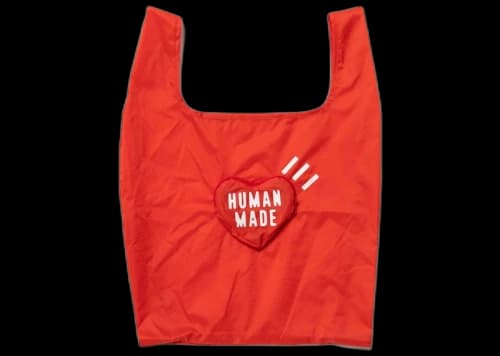 Human Made Packable Nylon Tote Bag Red