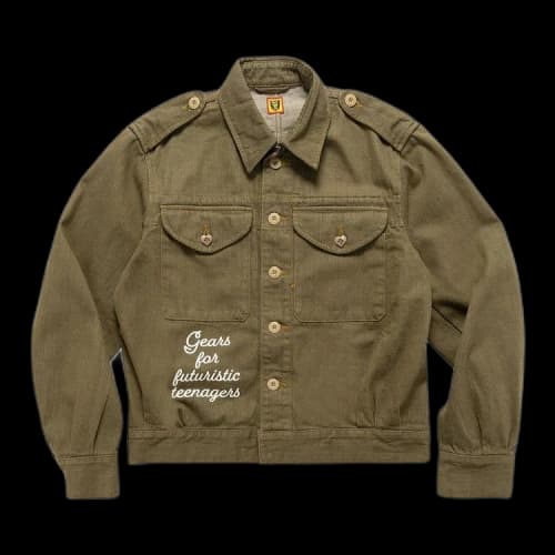 Human Made Military Denim Jacket 'Olive Drab'