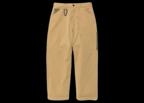 Human Made Herring Bone Painter Pants Beige