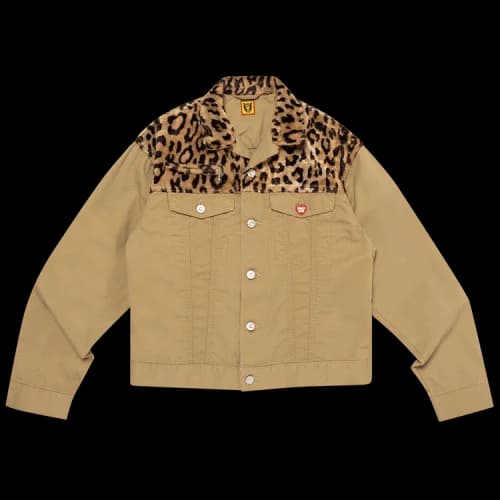 Human Made Leopard Denim Work Jacket 'Beige'