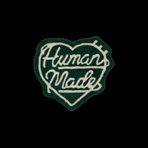 Human Made Heart Rug Small 'Green'